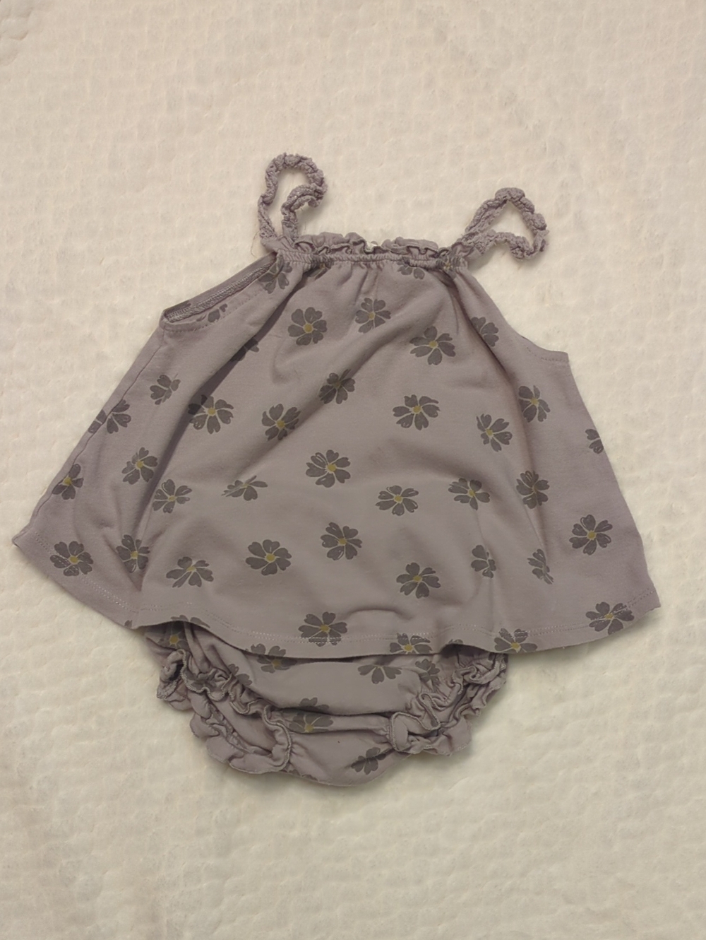 Rylee + Cru Lavender Floral Ruffle Diaper Cover Set